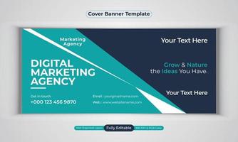 agencia de marketing digital diseño de banner de negocios plantilla de vector de diseño moderno