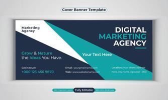 Digital marketing agency business banner design modern layout vector template