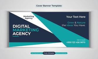 Digital marketing agency business banner design modern layout vector template