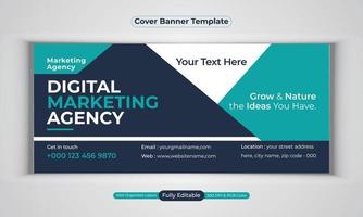 Digital marketing agency business banner design modern layout vector template