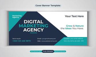 Digital marketing agency business banner design modern layout vector template