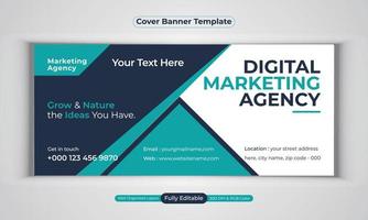 Digital marketing agency business banner design modern layout vector template