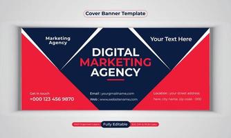 Digital marketing agency business banner design modern layout vector template