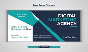 Digital marketing agency business banner design modern layout vector template