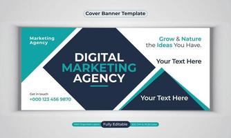 Digital marketing agency business banner design modern layout vector template