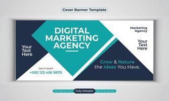 Digital marketing agency business banner design modern layout vector template