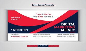 Digital marketing agency business banner design modern layout vector template