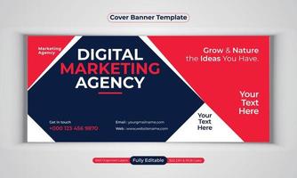 Digital marketing agency business banner design modern layout vector template