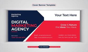 Digital marketing agency business banner design modern layout vector template