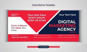 Digital marketing agency business banner design modern layout vector template