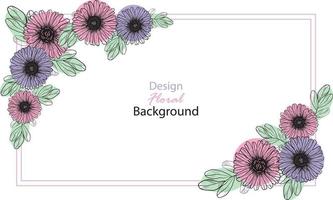 Abstract floral watercolor art background vector