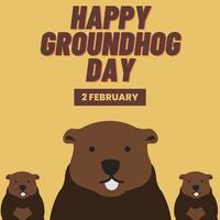 groundhog day poster vector