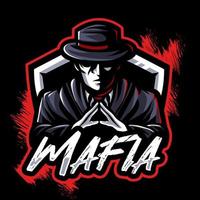 The Mafia mascot Esport Logo Template vector