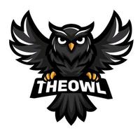 owl mascot logo design vector with modern illustration concept style for badge