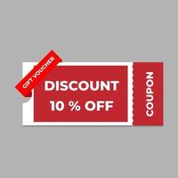 Discount Coupon template on gray background. Vector illustration. Eps 10.