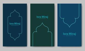 Isra Miraj Bundle Story Template vector