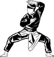 Ilustración de vector de logotipo de karate pencak silat