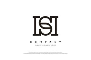 Initial Letter SH Logo or HS Monogram Logo Design Vector
