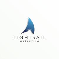 Simple and unique Boat sail or lightsail image graphic icon logo design abstract concept vector stock. Can be used as a symbol related to sea or sailor