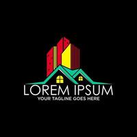 Unique Roof and Building image graphic icon logo design abstract concept vector stock. Can be used as a symbol related to property or architect