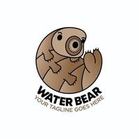 imagen de oso de agua simple o divertida icono gráfico diseño de logotipo concepto abstracto vector stock. se puede usar como un símbolo relacionado con un animal o un personaje