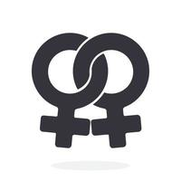 Silhouette female homosexual Venus symbol vector