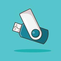 Flashdisk The Illustration vector