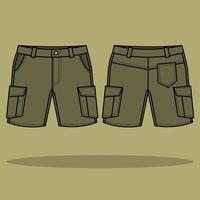 Cargo Short Pants vector