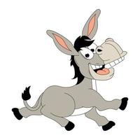 cute donkey animal cartoon graphic vector