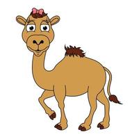 cute camel animal cartoon graphic vector