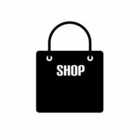 Shopping bag icon illustration template. Stock vector. vector