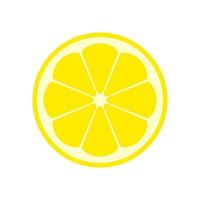 Half cut lemon icon in flat style design isolated on white background. vector