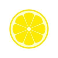 Half cut lemon icon in flat style design isolated on white background. vector