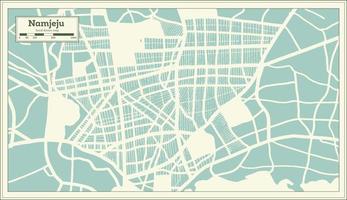 Namjeju South Korea City Map in Retro Style. Outline Map. vector