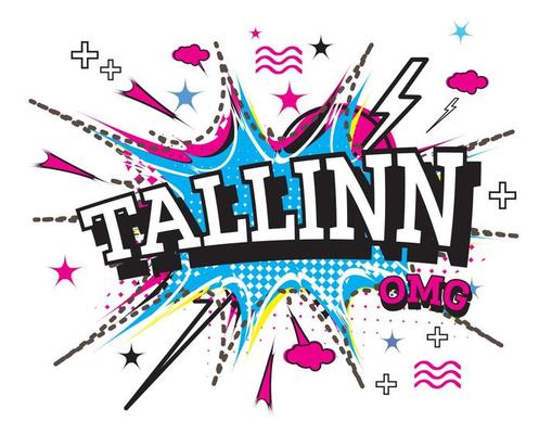 Tallinn Comic Text in Pop Art Style Isolated on White Background.