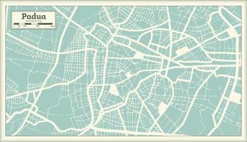 Padua Italy City Map in Retro Style. Outline Map. vector