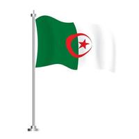 Algerian Flag. Isolated Wave Flag of Algeria Country. vector