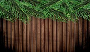 ramas de abeto sobre fondo de madera. ramitas de pino en la parte superior. decoración de navidad y año nuevo.
