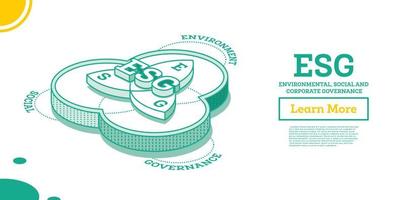 ESG Concept of Environmental, Social and Governance. Infographic Element. vector