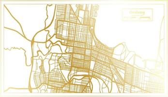 Geelong Australia City Map in Retro Style in Golden Color. Outline Map. vector