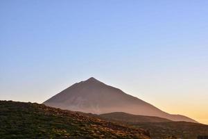 Landscape over the sunset photo