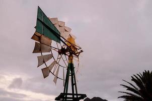 Rural windmill view photo