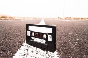 Cassette tape on the ground photo