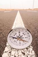 Compass on the road photo