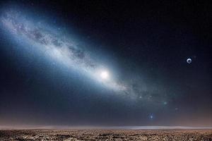 Galaxy milky-way starry night in space background. photo