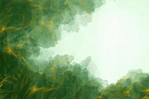 Green gold glossy watercolor abstract background photo