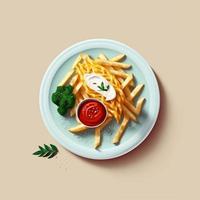 estilo de icono de papas fritas foto