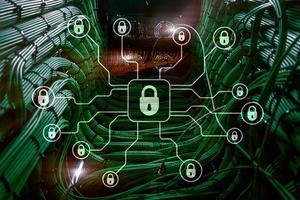 Cyber security, data protection, information privacy. Internet and technology concept. photo