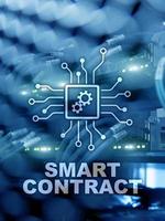 Smart contract, blockchain technology in modern business. photo