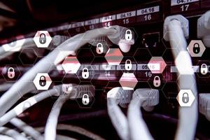 Cyber security, data protection, information privacy. Internet and technology concept. photo